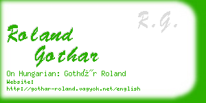 roland gothar business card